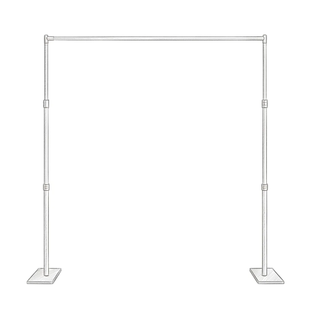 Adjustable square backdrop frame